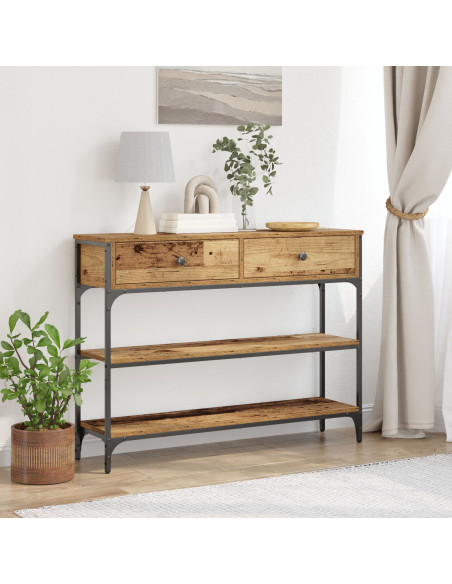 Tavolo consolle con cassetto Legno vecchio 72.5 x 25 x 75 cm