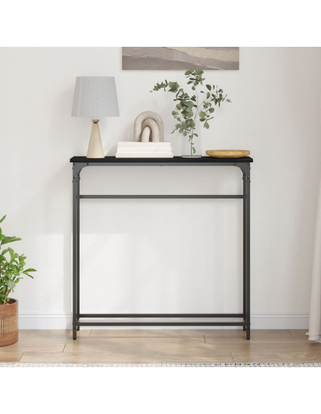 Tavolo Consolle  Rovere Nero Struttura in metallo, superficie in MDF