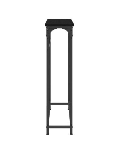 Tavolo consolle Rovere Nero 75 x 19,5 x 75 cm Legno multistrato