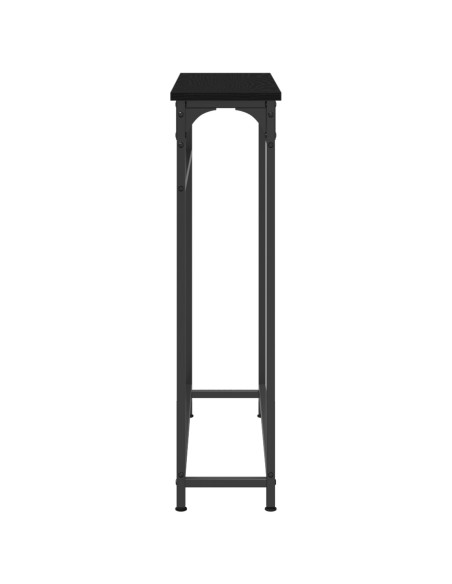 Tavolo consolle Rovere Nero 75 x 19,5 x 75 cm Legno multistrato