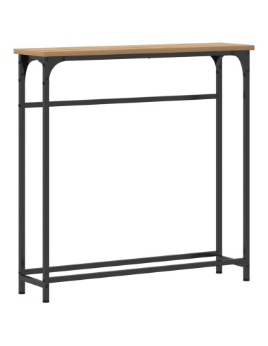 Tavolo consolle Rovere artigianale 75 x 19,5 x 75 cm