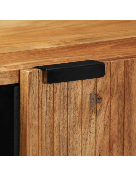 Credenza 90x33x75 cm Legno Massello di Acacia