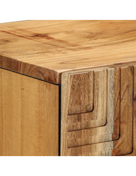 Credenza 90x33x75 cm Legno Massello di Acacia