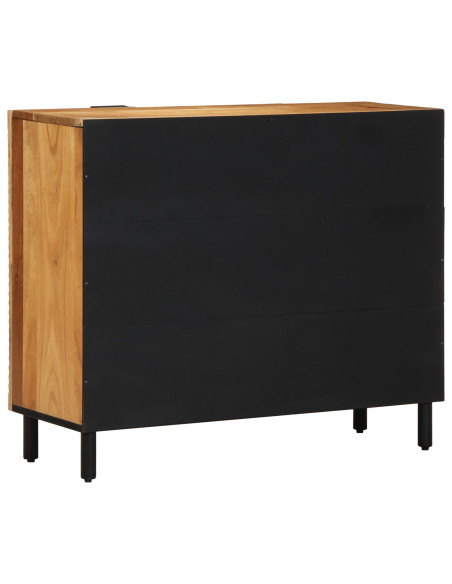 Credenza 90x33x75 cm Legno Massello di Acacia