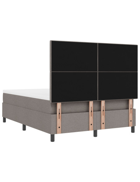 Letto con Rete e Materasso Taupe 140x200 cm