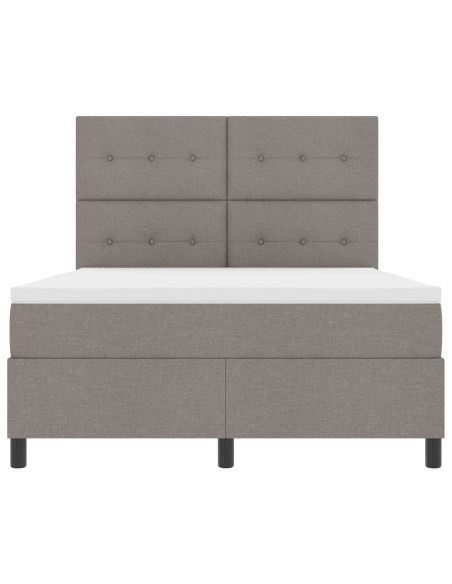 Letto con Box Spring e Materasso Talpa 140x190 cm Tessuto