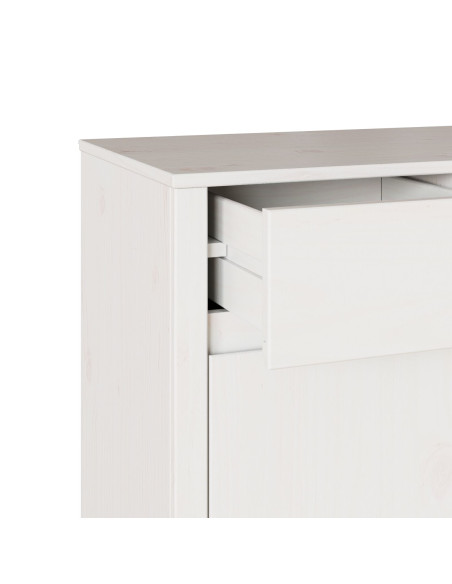 Mobile da soggiorno ""DRAMMEN"" Bianco 79x43x75,5 cm Legno massello Pino