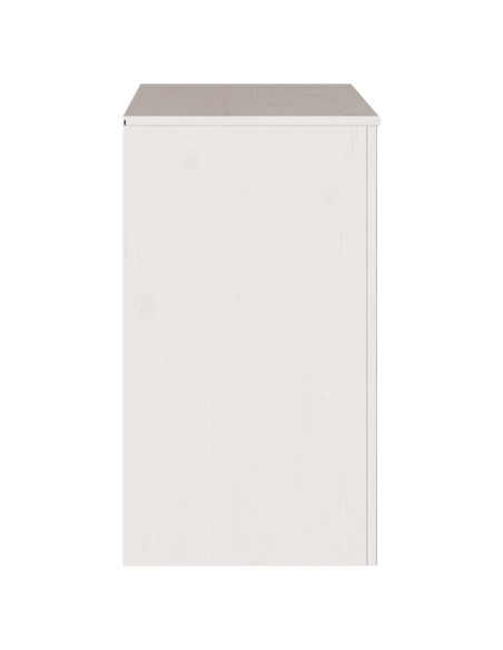 Mobile da soggiorno ""DRAMMEN"" Bianco 79x43x75,5 cm Legno massello Pino