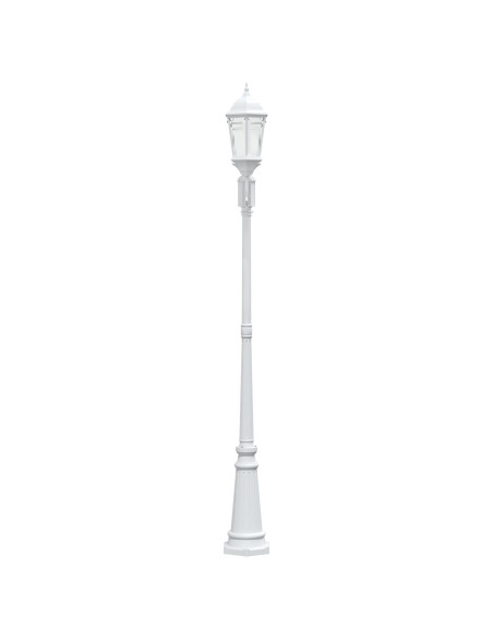 Palo della Luce da Giardino  Bianco Alluminio 68 x 20 x 235 cm