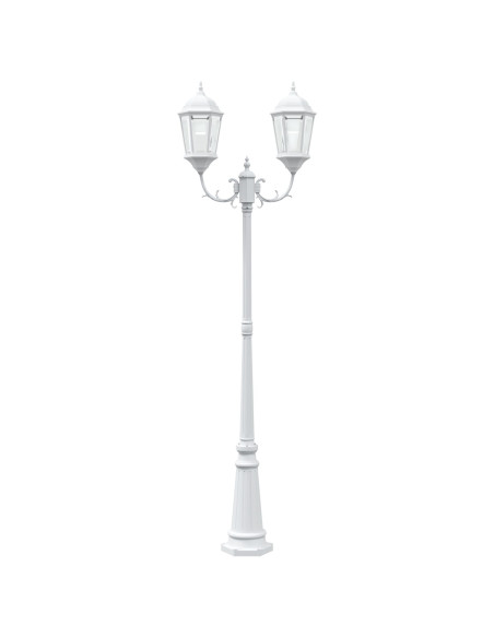 Palo della Luce da Giardino  Bianco Alluminio 68 x 20 x 235 cm