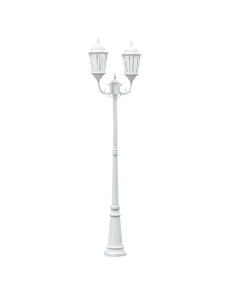Palo della Luce da Giardino  Bianco Alluminio 68 x 20 x 235 cm
