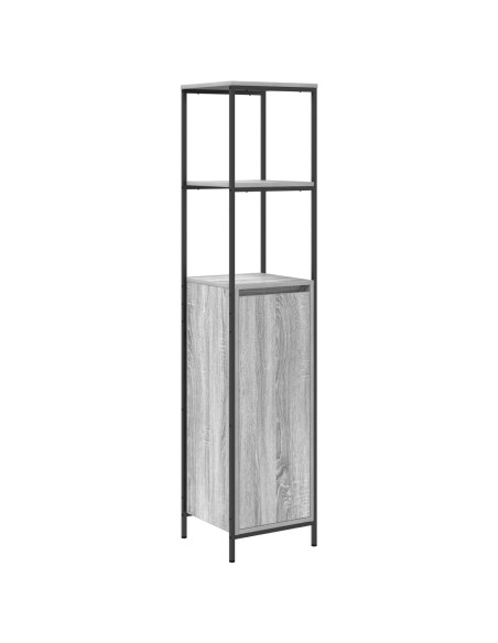 Set di mobili da bagno 3 pezzi  Grigio Sonoma in legno ingegnerizzato