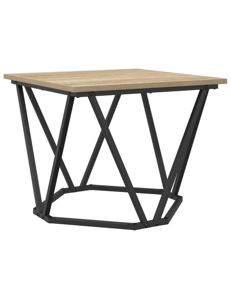 Set di 3 tavolini  in legno ingegnerizzato rovere Sonoma