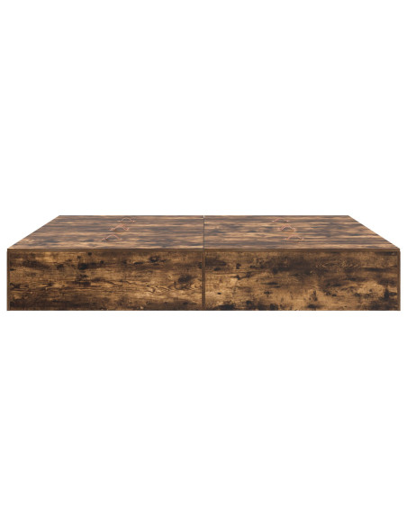 Struttura Letto  Rovere Affumicato Legno Ingegnerizzato Matrimoniale