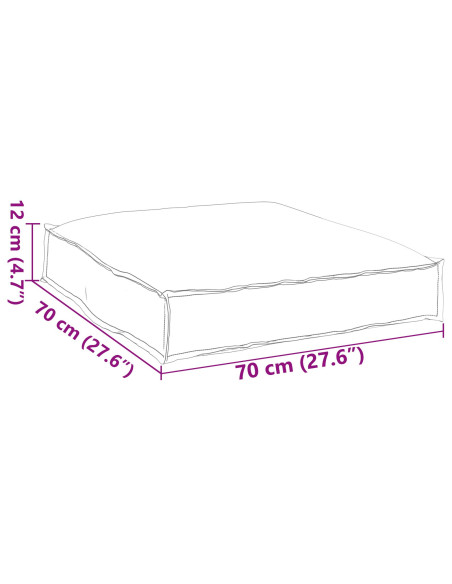 Cuscino per Pallet  Seduta Blu Reale 70x70x12 cm in Tessuto Oxford