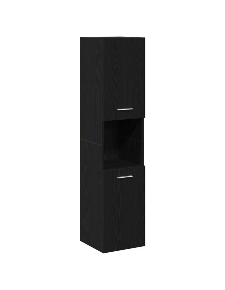 Set Mobili Bagno  Set 3 Pezzi Quercia Nera Legno Ingegnerizzato