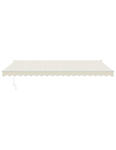 Tenda da Sole Retrattile Crema 5x3 m in Tessuto e Alluminio