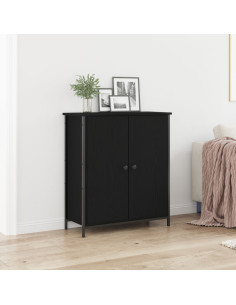 Credenza Rovere Nero 70 x 30 x 80 cm Legno multistrato 2