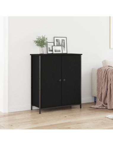 Credenza Rovere Nero 70 x 30 x 80 cm Legno multistrato