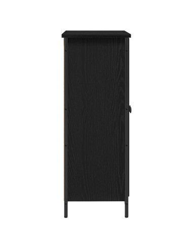 Credenza Rovere Nero 70 x 30 x 80 cm Legno multistrato
