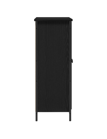 Credenza Rovere Nero 70 x 30 x 80 cm Legno multistrato