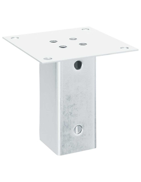 Basi per Pali Quadrate 12 pz Argento 71x71 mm Acciaio Zincato