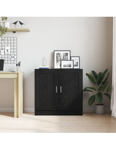 Armadio per Libri Rovere Nero 82,5 x 30,5 x 80 cm