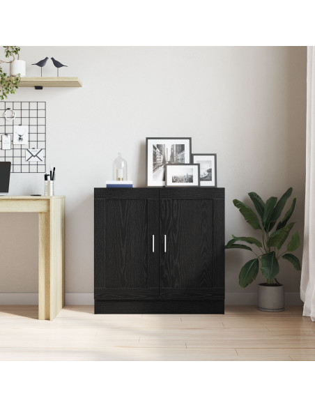 Armadio per Libri Rovere Nero 82,5 x 30,5 x 80 cm