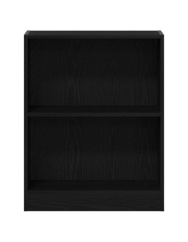 Armadio per Libri Rovere Nero 60 x 24 x 76 cm Legno multistrato