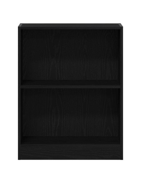 Armadio per Libri Rovere Nero 60 x 24 x 76 cm Legno multistrato