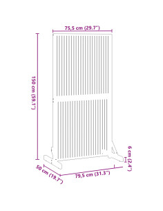 Schermo per Privacy Marrone 79.5 x 50 x 150 cm