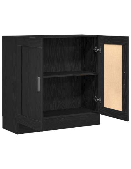 Mobile libreria  Nero Rovere 82,5x30,5x80 cm in legno ingegnerizzato
