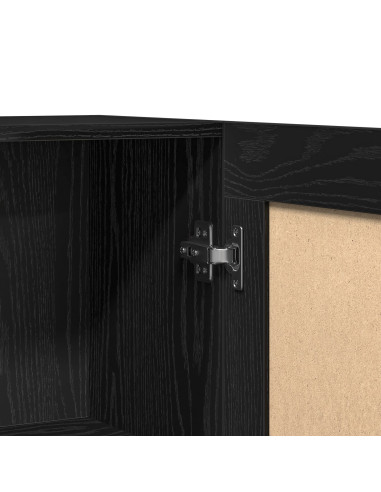 Armadio per Libri Rovere Nero 82,5 x 30,5 x 80 cm