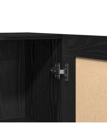 Armadio per Libri Rovere Nero 82,5 x 30,5 x 80 cm