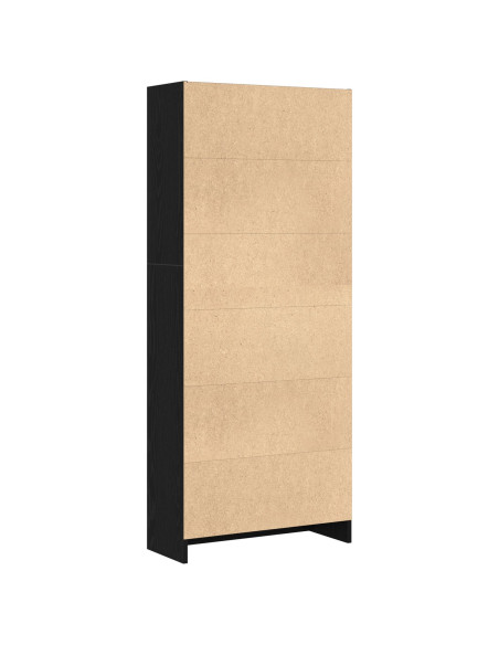 Libreria in Rovere Nero - 60 x 24 x 143 cm - Realizzata in Legno Ingegnerizzato