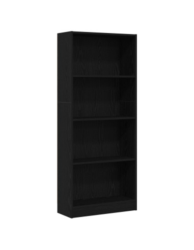 Libreria Rovere Nero 60 x 24 x 143 cm Legno multistrato