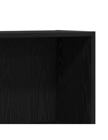Armadio per Libri Rovere Nero 60 x 24 x 76 cm Legno multistrato
