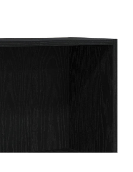 Armadio per Libri Rovere Nero 60 x 24 x 76 cm Legno multistrato