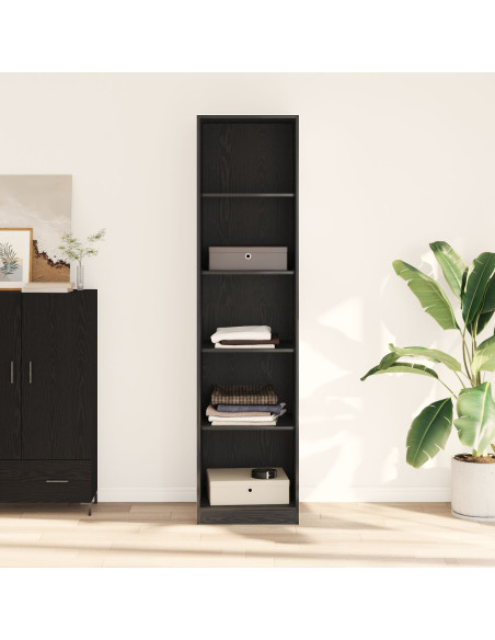 Armadio  Nero Rovere 50x50x200 cm in legno ingegnerizzato