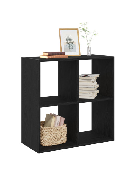 Libreria Nera Rovere 68,5x32x68,5 cm Legno Ingegnerizzato
