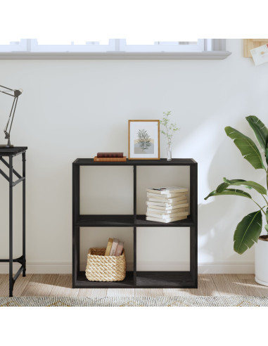 Scaffale Rovere nero 68,5 x 32 x 68,5 cm Legno multistrato