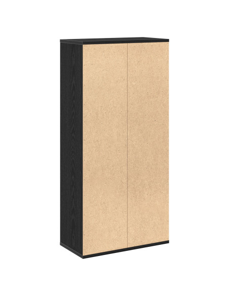 Scaffale  Nero Quercia 50x25x105 cm Legno ingegnerizzato