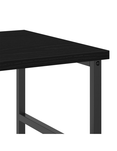 Libreria Nero Rovere 50x33x117,5 cm Legno ingegnerizzato e Acciaio