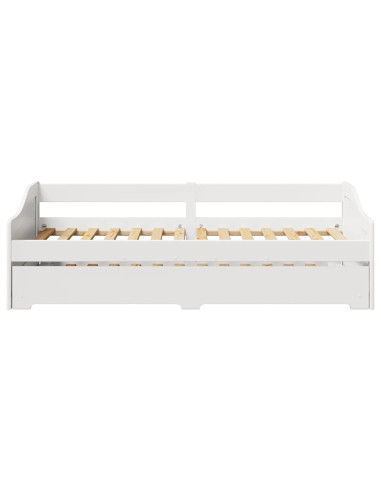 Lettino con Rotelle senza Materasso IRUN Bianco 90x200 cm