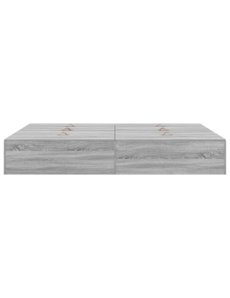 Struttura Letto con Contenitore  Grigio Sonoma 140x190 cm
