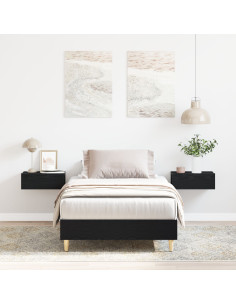 Struttura del letto Rovere Nero 193 x 93 x 25 cm 2