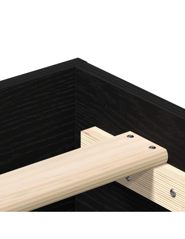 Struttura del letto Rovere Nero 193 x 93 x 25 cm