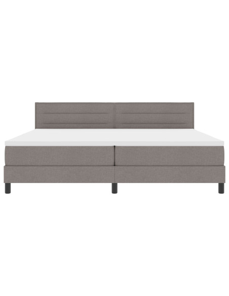 Letto  con Materasso Grigio Chiaro Tessuto 200 x 200 cm