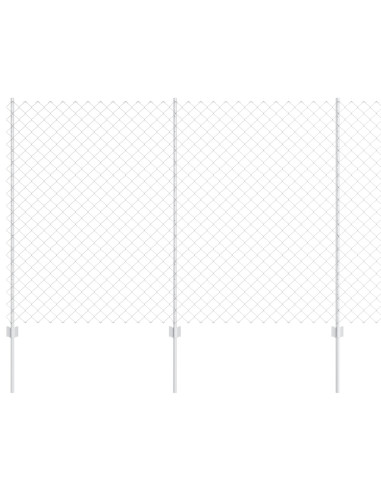 Recinzione con Posto Argento 1,5 x 10 m Acciaio