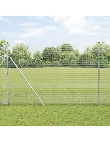 Palo della recinzione Argento Rete 25 x 1,5 m (rete 16 x 16 mm)